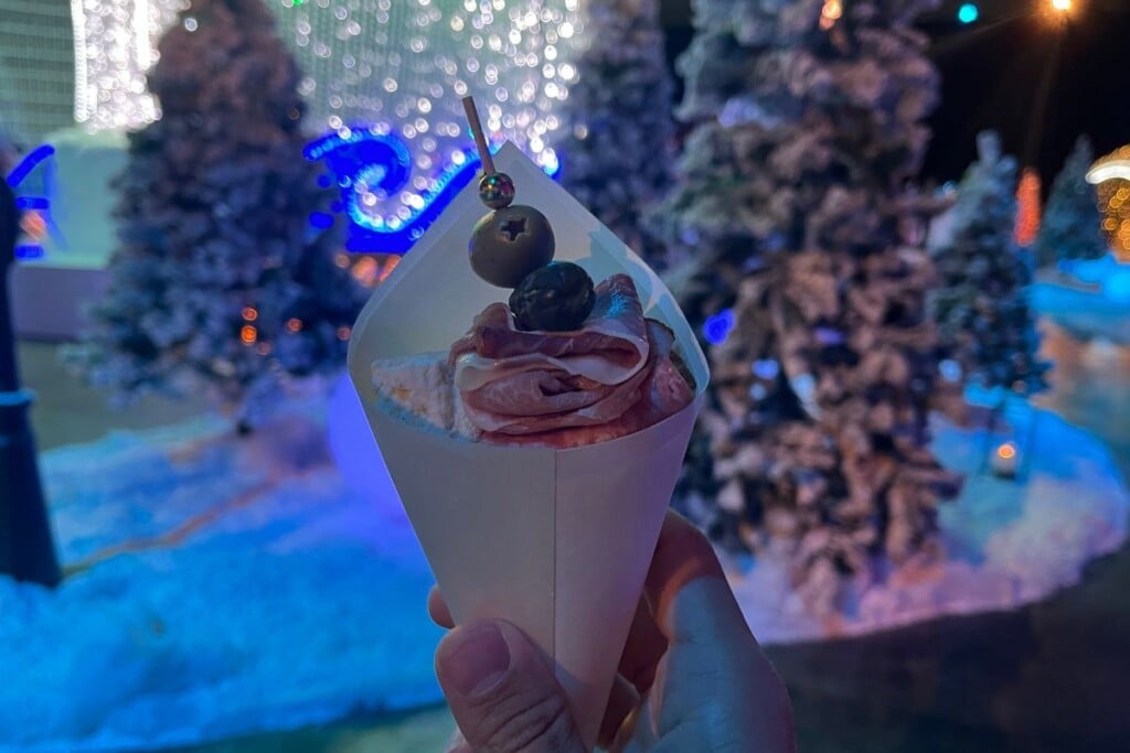 Charcuterie cup at ‘Twas the Light Before Christmas