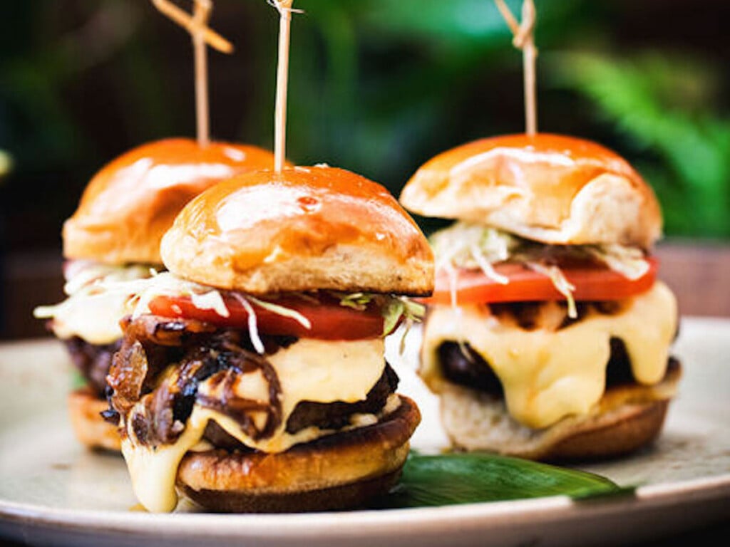 trio of cheesy sliders