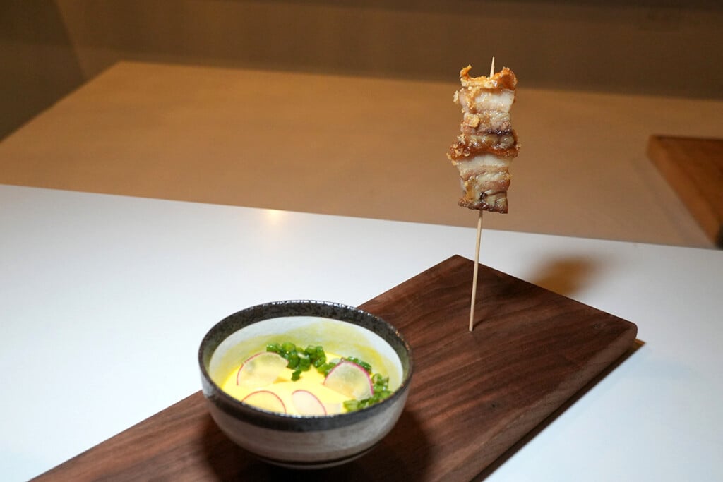 Lechon skewer at fond maui