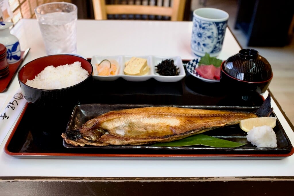 grilled fish breakfast at I-naba