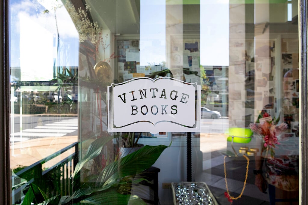 Vintage Books window sign