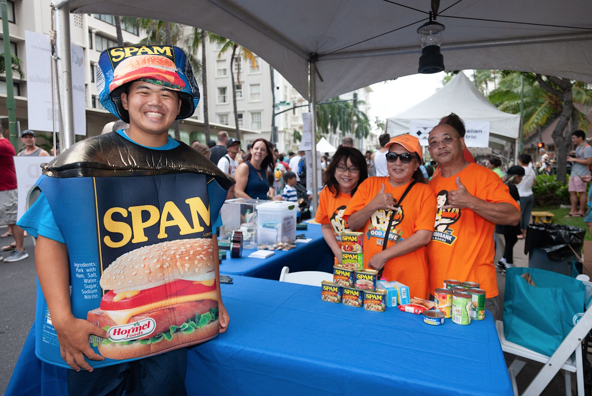 Spam Mascot At Hawaii Food Bank
